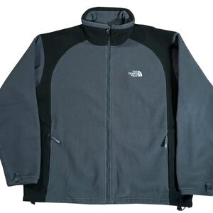 Vintage The North Face Grey / Black Fleece Jacket (Size XL)